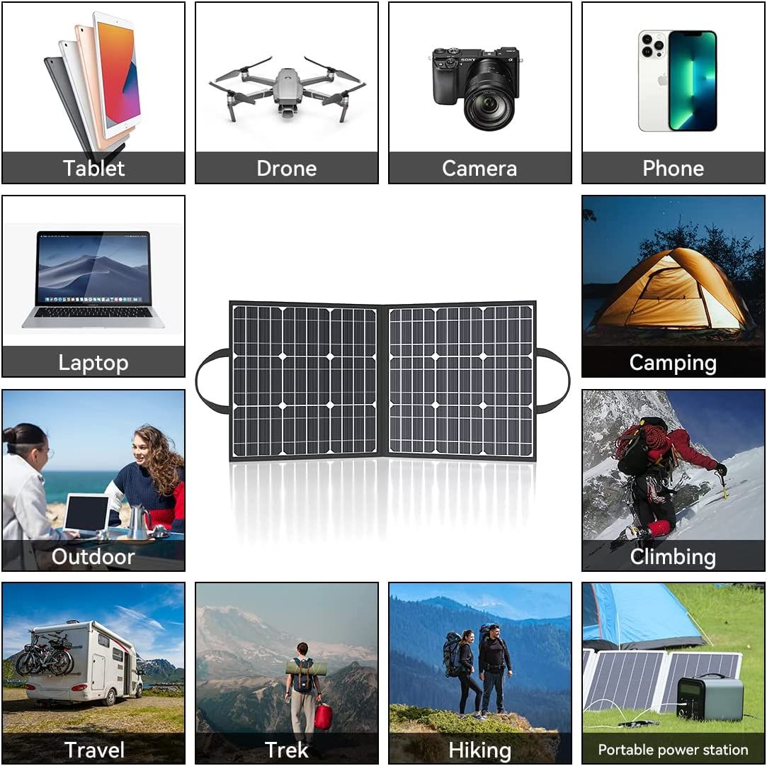 GOFORT 330W Portable Power Station;  299Wh Solar Generator Backup Power Compatible with 100W 18V Portable Solar Panel;  Foldable Solar Charger with USB;  18V DC;  QC 3.0 Output - JM Variety Store